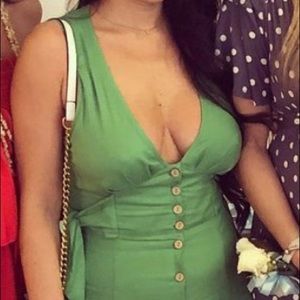 Gorgeous Forever 21 Green Side Tie Dress